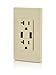 Leviton T5832-I Type-A USB In-Wall Charger with 20A Tamper-Resistant Outlet, USB Charger for Smartphones, Ivory