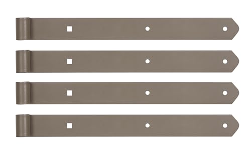 Alberts 821302 DURAVIS®Penture | droite, bout arrondi | en beige perle, à couche duplex RAL 1035 | gond Ø 13 mm | taille 400 x 40 mm | kit de 4