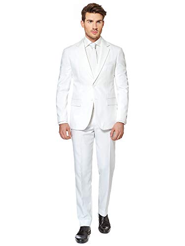 OppoSuits Men's White Knight - Party Costume Suit, 40