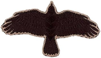 Iron on Black Odin Raven Flying Crow Vikings Patch