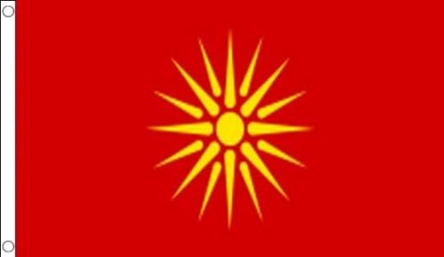 AZ FLAG, Macedonia Old Flag, 3x5 Ft, 100D Polyester Former Macedonian Banner with Two Metal Grommets, Fade Resistant