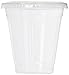 Clear Plastic Disposable Cups for Iced Coffee Bubble Boba Tea Smoothie, 12 oz - 100 Sets with Flat Lids