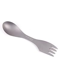ZEARE Titanium 3 in 1 Fork Spoon Spork Set Dual Pu