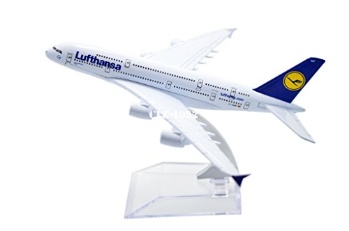 TANG DYNASTY(TM) 1:400 16cm Air Bus A380 Lufthansa Airlines Metal Airplane Model Plane Toy Plane Model