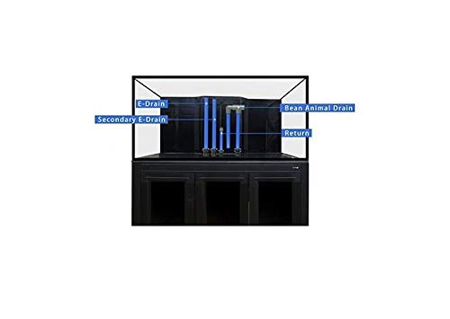 Innovative Marine Nuvo INT 100 Gallon Aquarium - Infinity Trapezoid Overflow and APS Aluminum Profile Series Stand - Matte Black