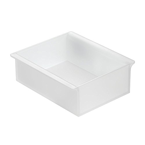 InterDesign Clarity Cosmetic Organizer Tray for Vanity Cabinet to Hold Makeup, Beauty Products - Short, Frost