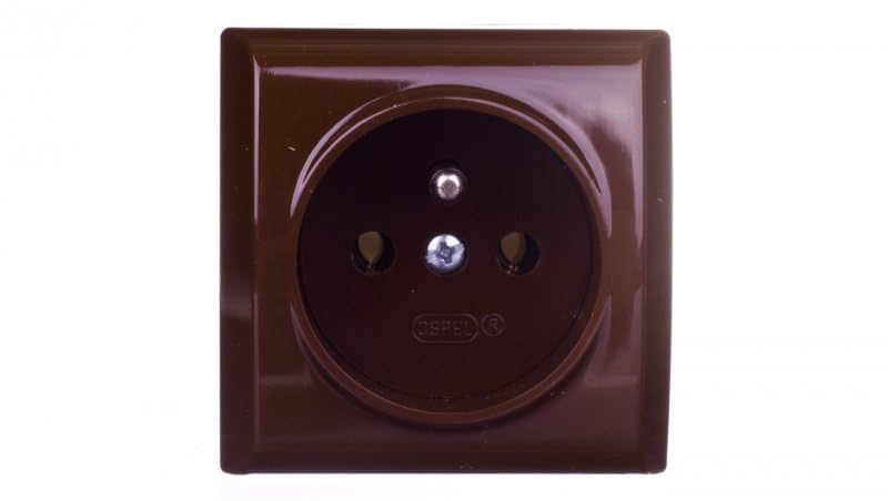 Ospel GN-1BZ/24 Socket Brown IP20, 16 A 60 mm 38 mm 60 mm