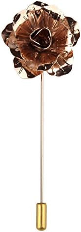 Metal Rosette Flower Lapel Pin Boutonniere Gift Boxed by Puentes Denver
