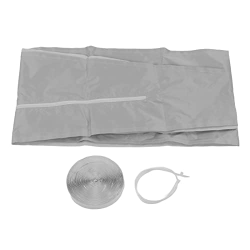 AC Window Seal Kit, 4M Silver Grey Portable Universal Air Conditioner Window Sealing Cloth for Drilling Holes