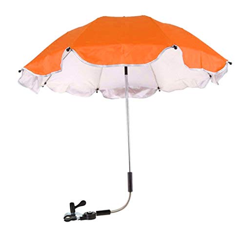 Umbrella Stroller Vibola Baby Stroller Cover Parasol for Sun Rain Protection UV Rays Outdoor Umbrella (Orange)