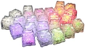 LED Ice Cubes reusable button activated light up multicolor party ice cubes