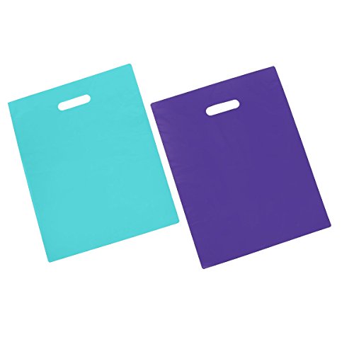 [ 200 Count, 9" X 12" ] Extra Durable Glossy Purple and Tiffany Blue Merchandise Bags, Premium Plastic Retail, Gift, Party, Shopping Bags - PackItChic