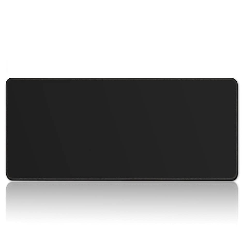 Premium Extend Mouse Pad Mat Gaming 700mm x 300 mm Large Cloth Mousepad with Non-slip Rubber Base and Overlock Stitch Edge for Home Office School Gaming Laptop Computer Mouse Desk Accessory (Black)