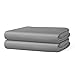 Beckham Hotel Collection Queen Fitted Sheet, Set of 2 Sheets with Deep Pockets, Gray
