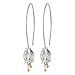 Christmas Gifts925 Sterling Silver Drop Earrings Natural Fresh Bell Flower Dangle Earrings, Handmade Unique Jewelry Gift for Women and Girls