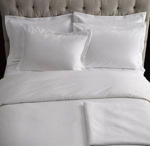 Homespell NOHO Hotel Classic Percale 500TC Solid Duvet Cover Set White King.