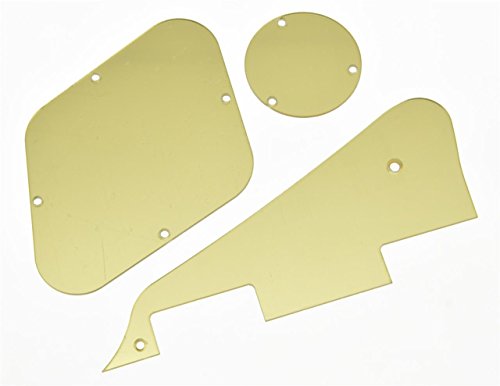 KAISH Gold Mirror LP Pickguard Back Control Plate Switch Cavity Covers for Epiphone Les Paul