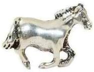 Antique Silver Horse Charm Spacer Bead Compatible with Pandora, Troll, Chamilia, Biagi and Other Italian Jewelry