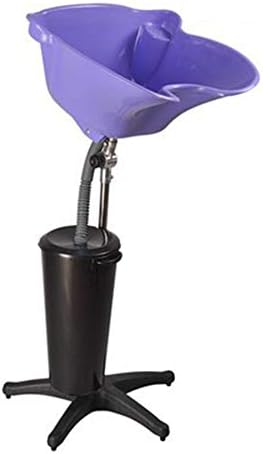 MTTLS Shampoo Bowl Hairdressers Sinks Portable Salon Tilting Black Backwash Basin Bowl Stand with Drainage Tank All-in-One