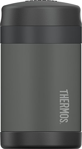 Thermos Funtainer Food Jar with Spoon, 16 Ounce, Charcoal