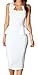 made2envy Bodycon Midi Peplum Dress with Square Neckli (XL, White) C6150-1XL