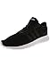 adidas NEO Women's Lite Racer W Running Shoe, black/black/White, 7 M US