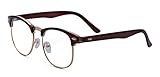 Outray Vintage Retro Classic Half Frame Horn Rimmed Clear Lens Glasses 2135c3 Brown