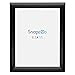SnapeZo Black Certificate Frame 8.5x11, Front-Loading Aluminum, 1 Inch Profile, Front-Loading Snap Frame, Wall Mounting
