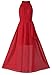 VSVO Women Halter Neck Sleeveless Chiffon Maxi Dresses