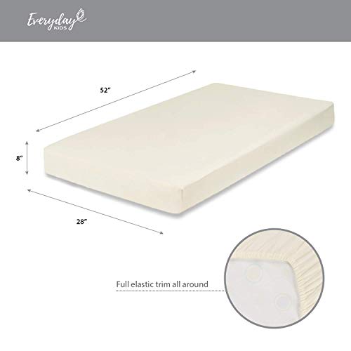Everyday Kids Fitted Crib Sheet, 100 Soft Breathable Microfiber Baby