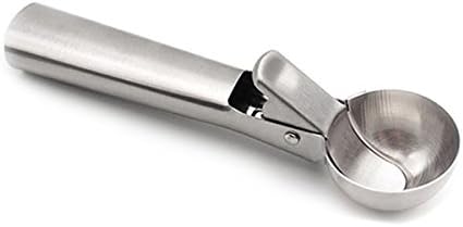 Ice Cream Scoop, with Easy Trigger Professional,Stainless Steel Ice Cream Dipper for Fruits, Cookie Dough and Water Melon Scoop,Dishwasher Safe, Solid and Durable