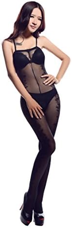 Selebritee Women's Patterns Bodystocking O/S Black (O/S, White)