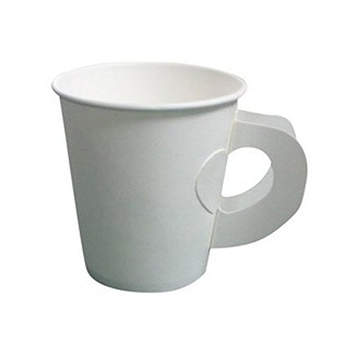 Buy 4 oz. White Paper Cups with Handle Paper Hot Cups Espresso Sampling