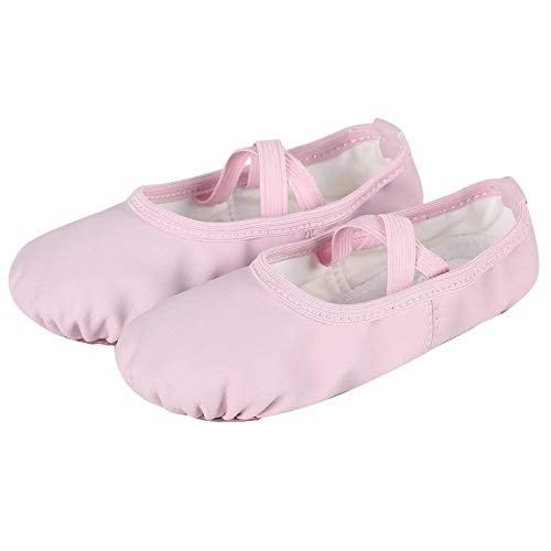 Dynadans PU Leather Ballet Shoes/Ballet Slippers/Dance Shoes (Toddler/Little/Big Kid/Women)-Pink-9M Toddler