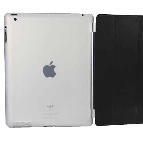 igadgitz Clear Tough Gel Skin (Thermoplastic Polyurethane TPU) Back Cover for Apple iPad 3 & New iPad 4 with Retina Display 16GB 32GB 64GB + Screen Protector. Custom made for use with Smart Cover Attached. (SMART COVER NOT INCLUDED)