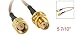 Uxcell a11091900ux0002 ® SMA Male to Female Nut Bulkhead Crimp RG316 Cable Jumper Pigtail 15cm