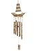 Juvale Bamboo Stalk Wind Chime - Wood Burned Swirl Designed Melodic Chime for Garden, Patio, Home - 24 Inches