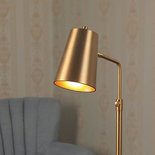 VONLUCE Gold Desk Lamp with LED Bulb Adjustable, Antique Brass Metal