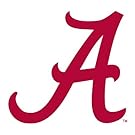 ALABAMA CRIMSON TIDE SCRIPT A clear vinyl decal car truck sticker 4"