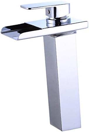 Wovier Chrome Led Water Flow Color Changing Waterfall Bathroom