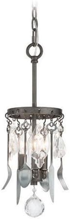 Mini Pendants 3 Light With Graphite Finish Candelabra Base Bulb 20 inch Long 180 Watts