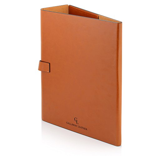 Gallaway Leather Padfolio Portfolio Folder - Perfect Portfolio for your Interviews, Resumes, Presentations and Meetings and it fits Letter, Legal, A4 Notebooks and Notepads (Brown) - Thumbnail 7