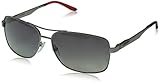 Carrera Men's CA8014S Polarized Rectangular Sunglasses, Semi Matte Dark Ruthenium & Gradient, 61 mm