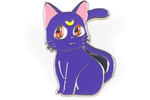 Anime Source Sailor Moon Luna Black Purple Cat Usage Tsukino Lapel Pin Jewelry Girls Cosplay Guardian Brooch