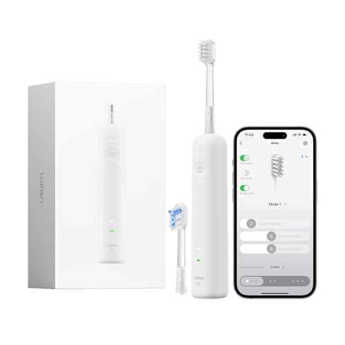 Laifen Wave Special Sonic Electric Toothbrush First 60° Oscillation Vibration 50 Days of Autonomy 2 Heads Resistance IP68 Certified ADA Customization APP Anti-Mould Travel (White)