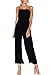 Minipeach Women's Solid Color Backless Sleeveless Wide Long Pants Jumpsuit Rompers