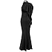 Bodycon4U Women's One Shoulder Ruffled Mermaid Long Maxi Evening Dress Gown