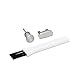 PortPlugs - Aluminum Micro USB Dust Plug Set – Compatible Micro-USB Cell Phones, Tablets with Headphone Jack Plug - Includes Cleaning Brush (Silver)