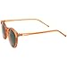 Retro Horn Rimmed Keyhole Nose Bridge P3 Round Sunglasses 49mm (Matte Orange/Green)