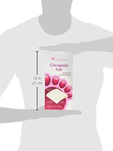 CARNATION, Carnation Chiropody Felt Adhesive Large,Carnation Chirop Felt Lg 10x22,hypoallergenic Adhesive Formulated for Sensitive Skin - Image 4